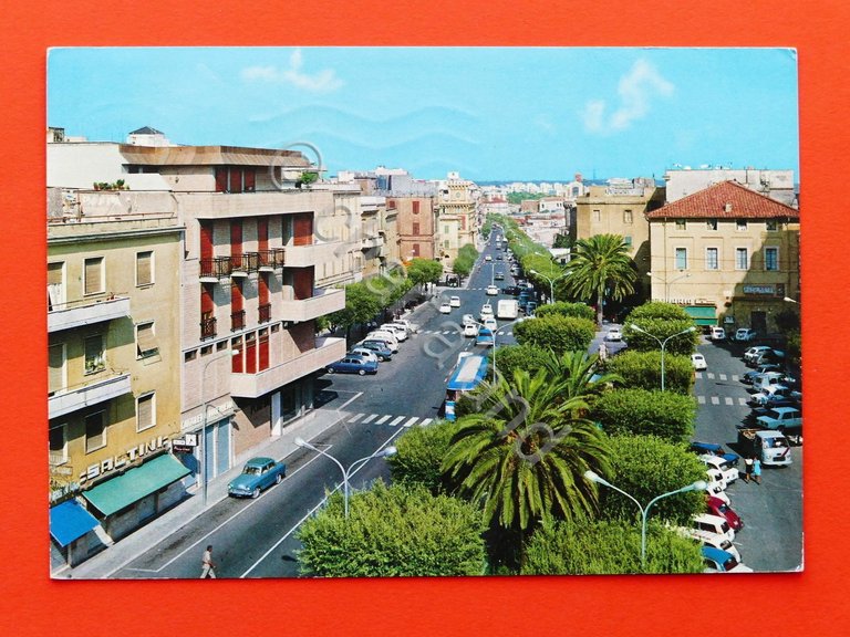 Cartolina Nettuno - Piazza Mazzini e Viale Matteotti - 1985.