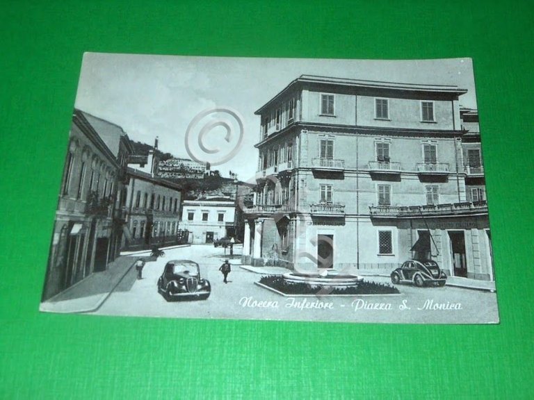 Cartolina Nocera Inferiore - Piazza S. Monica 1954.