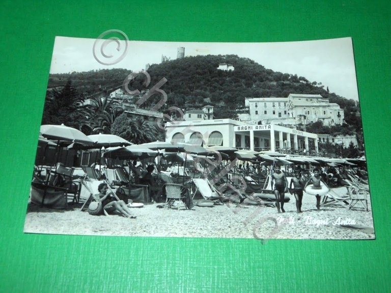 Cartolina Noli - Bagni Anita 1955 ca