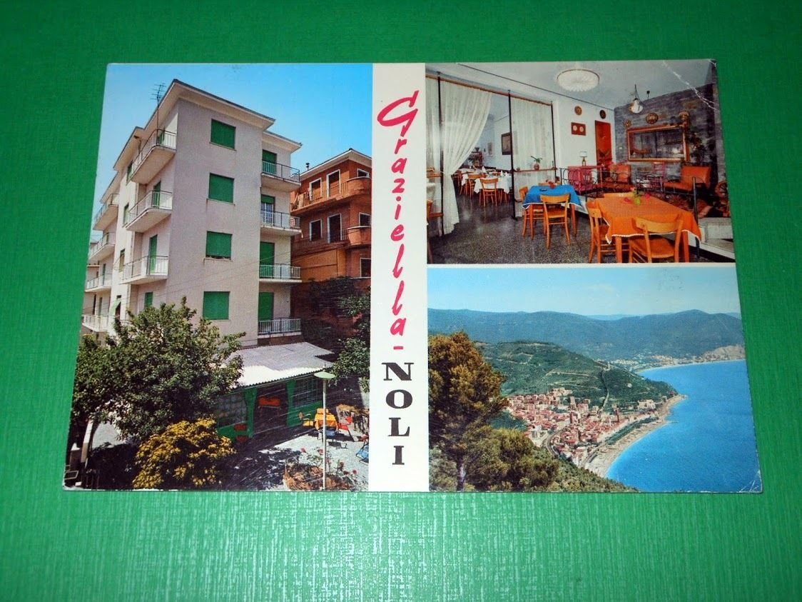 Cartolina Noli ( Savona ) - Pensione Graziella - Vedute …