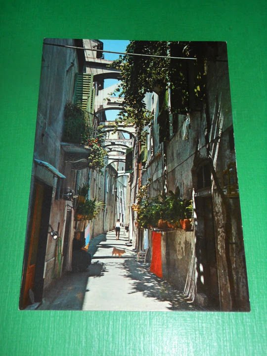 Cartolina Noli ( Savona ) - Via caratteristica 1970 ca.