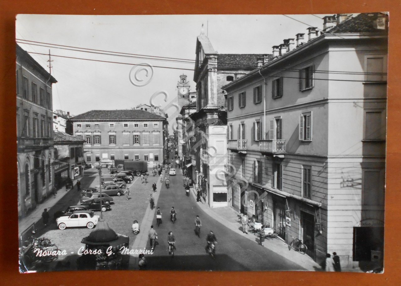 Cartolina Novara - Corso G. Mazzini - 1958 | Immagine principale