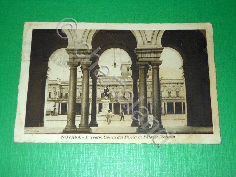 Cartolina Novara - Il Teatro Coccia dai Portici di Palazzo … | Immagine Gallery 2