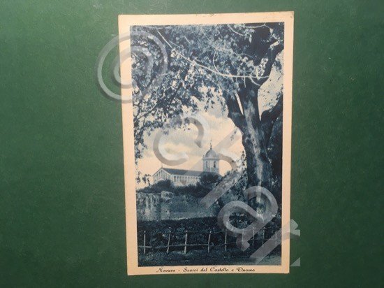 Cartolina Novara - Scorci del Castello e Duomo - 1930 …