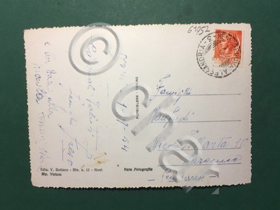 Cartolina Novi Ligure - Nuova Fontana e Stazione Ferroviaria - …