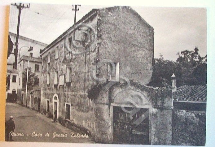 Cartolina Nuoro - Casa di Grazia Deledda 1950 ca.