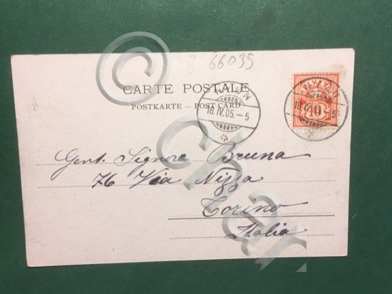 Cartolina Nyon - Lac Leman - 1905