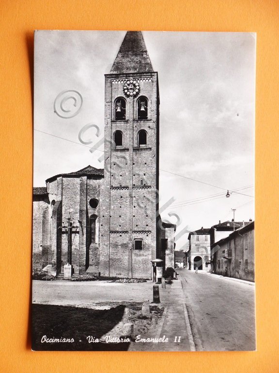 Cartolina Occimiano - Via Vittorio Emanuele II - 1969.