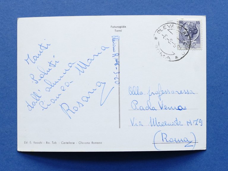 Cartolina Olevano - Varie vedute - 1960.