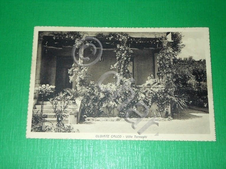 Cartolina Olgiate Calco - Villa Tornaghi 1935 ca.