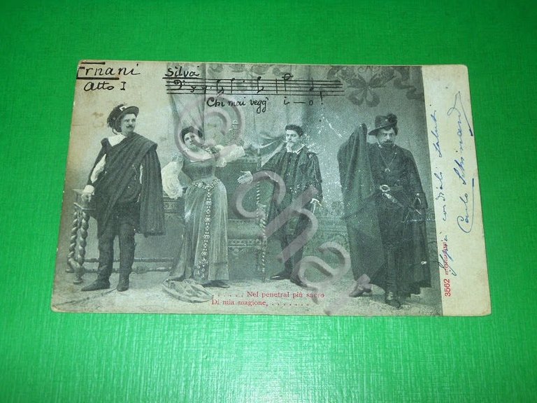 Cartolina Opera Lirica - Giuseppe Verdi - Ernani 1904 #3562