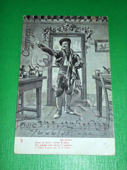 Cartolina Opera Lirica G. Bizet - CARMEN ( atto secondo …