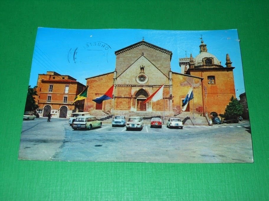 Cartolina Orbetello - Il Duomo 1970 ca.