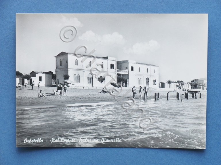 Cartolina Orbetello - Stabilimento Balneare Giannella - 1960 ca.