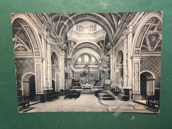 Cartolina Oristano - Cattedrale - Interno - 1951
