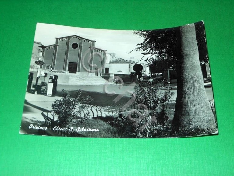 Cartolina Oristano - Chiesa S. Sebastiano 1966