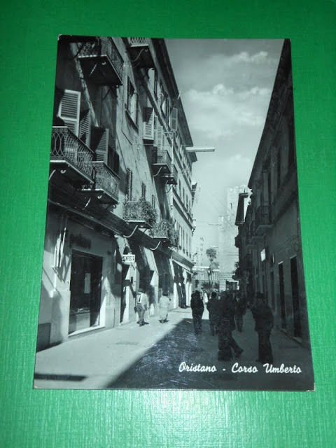 Cartolina Oristano - Corso Umberto 1962.