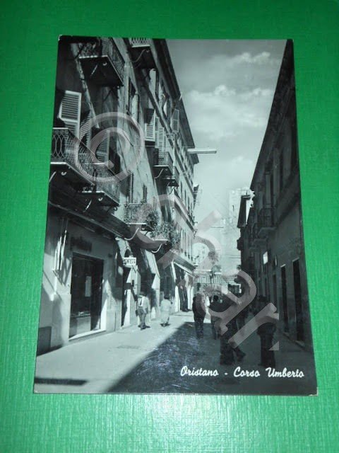 Cartolina Oristano - Corso Umberto 1962.