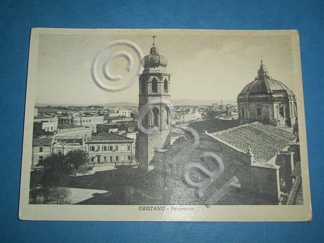 Cartolina Oristano - Panorama 1953.