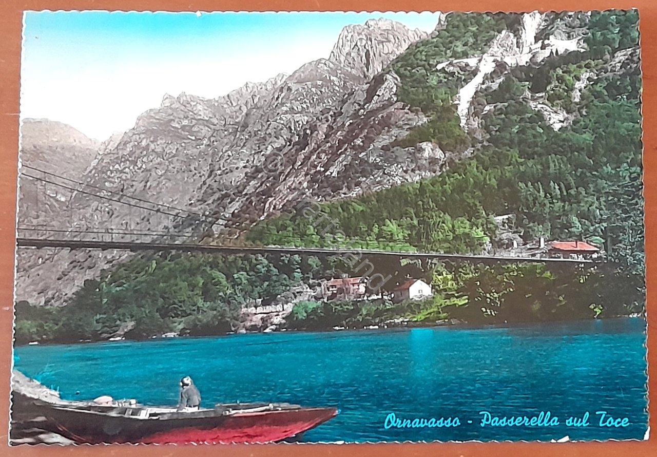 Cartolina Ornavasso - Passerella sul Toce - 1960 | Immagine principale