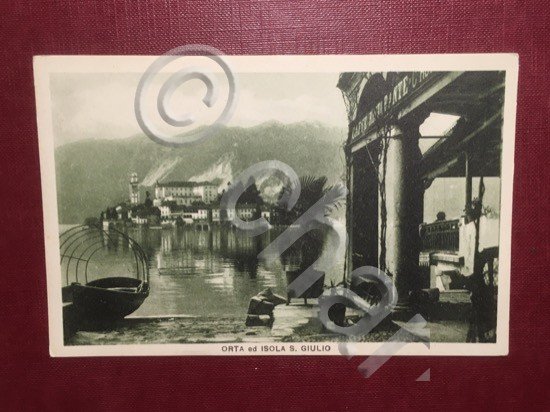 Cartolina Orta ed Isola S. Giulio - 1920 ca.