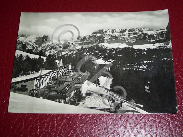 Cartolina Ortisei (Val Gardena) - Stazione Funivia 1955