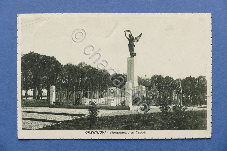 Cartolina Orzinuovi - Monumento ai Caduti - 1926