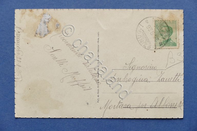 Cartolina Orzinuovi - Monumento ai Caduti - 1926