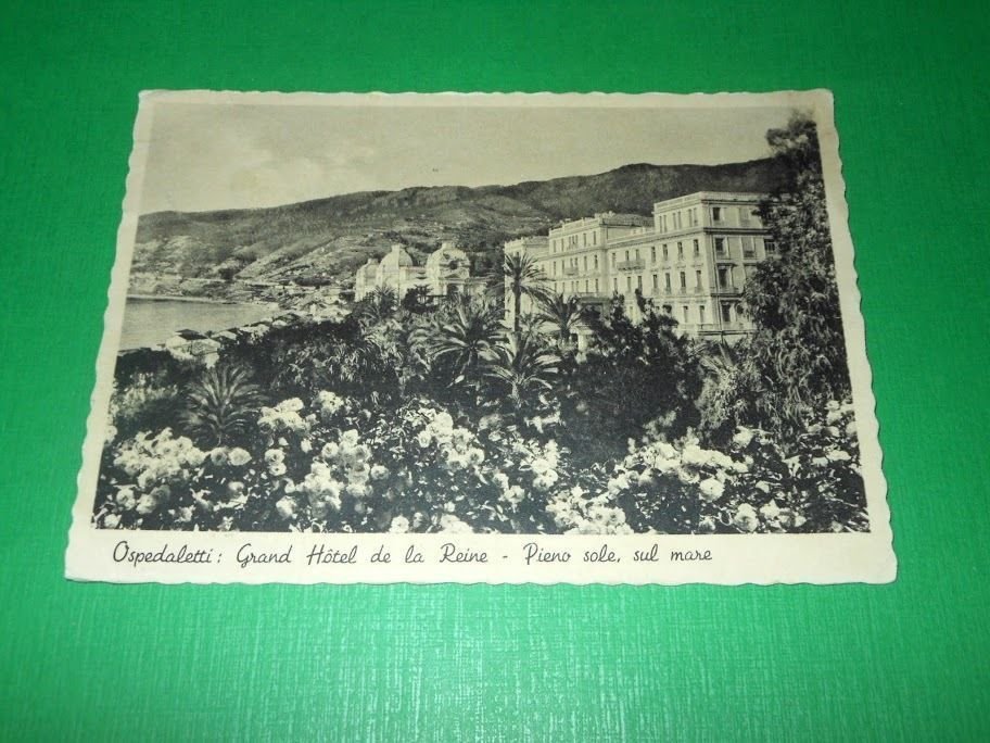Cartolina Ospedaletti - Grand Hotel de la Reine 1939.