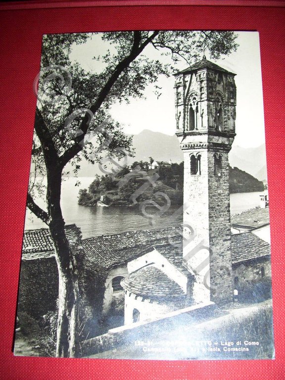 Cartolina Ospedaletto - Campanile e Isola Comacina 1962
