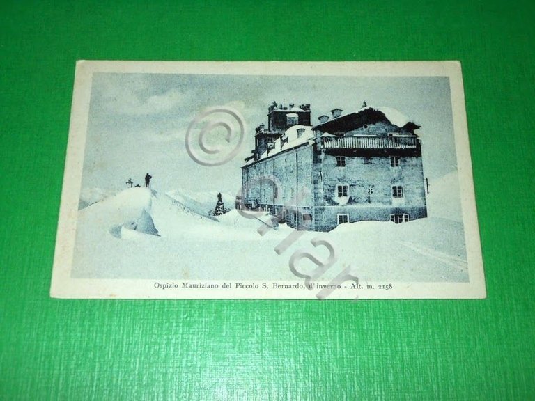 Cartolina Ospizio Mauriziano del Piccolo S. Bernardo d' inverno 1925 …
