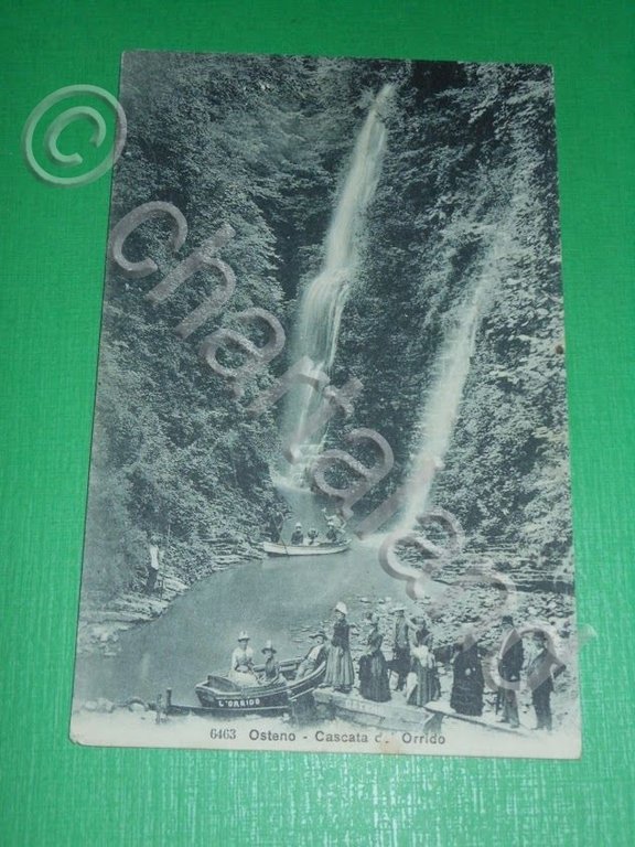 Cartolina Osteno - Cascata dell' Orrido 1907