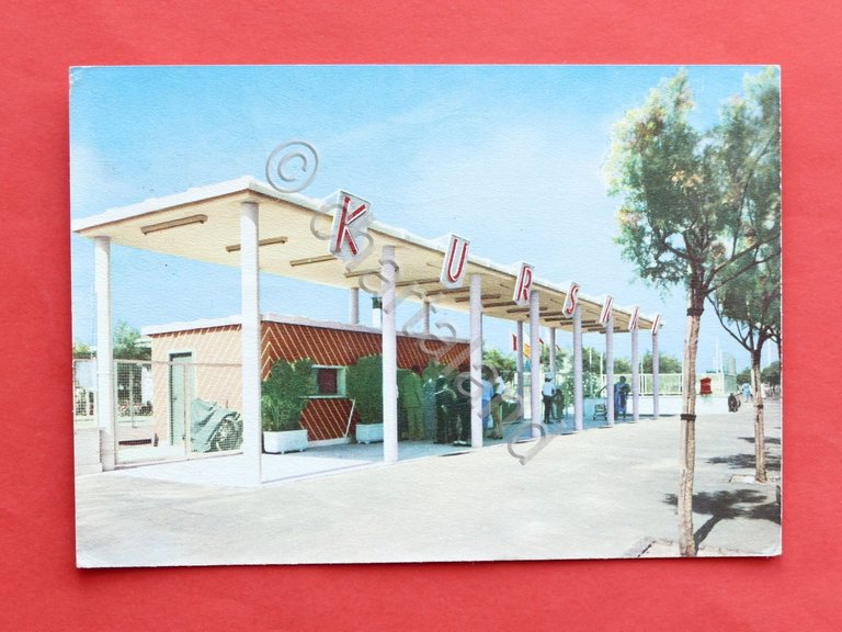 Cartolina Ostia Lido - Ingresso - 1956.