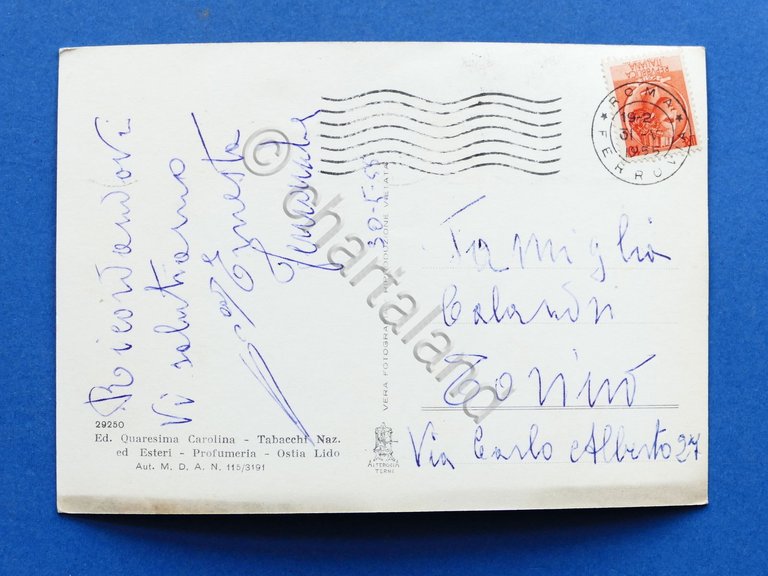 Cartolina Ostia Lido - Stabilimento Kursaal - 1955