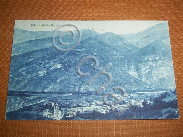 Cartolina Oulx - Panorama generale 1923