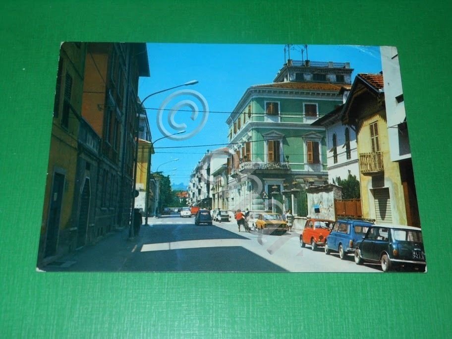 Cartolina Ovada - Via Torino - Palazzo Comunale 1979.