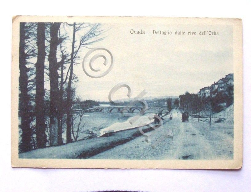 Cartolina Ovada Dettaglio dalle rive dell' Orba 1920 ca.