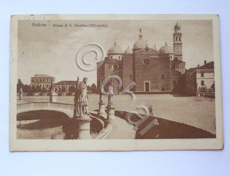 Cartolina Padova - Chiesa di S. Giustina 1918