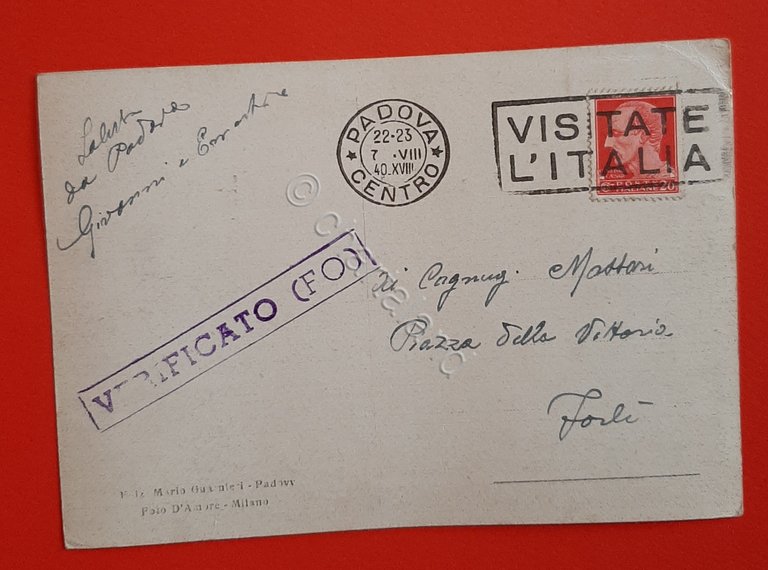 Cartolina Padova - Nuovo palazzo del Municipio - 1922