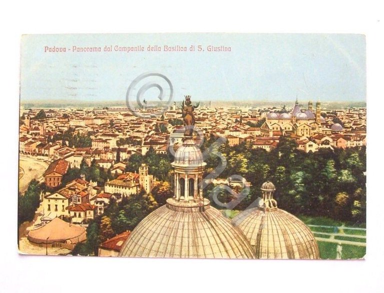 Cartolina Padova - Panorama generale 1928