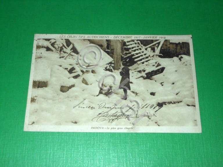 Cartolina Padova - Particolare di rovine durante la seconda guerra …