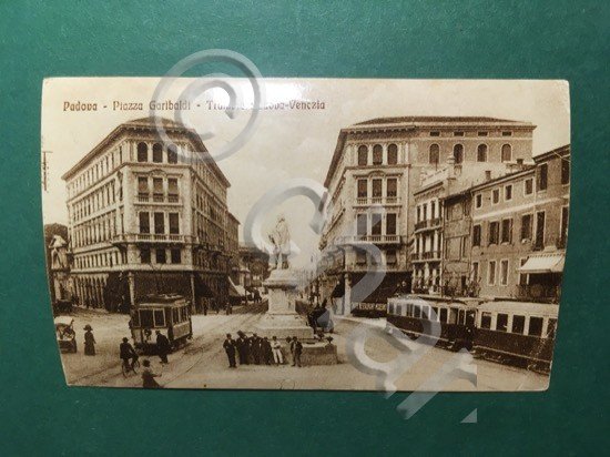 Cartolina Padova - Piazza Garibaldi - Tranvia Padova Venezia - …