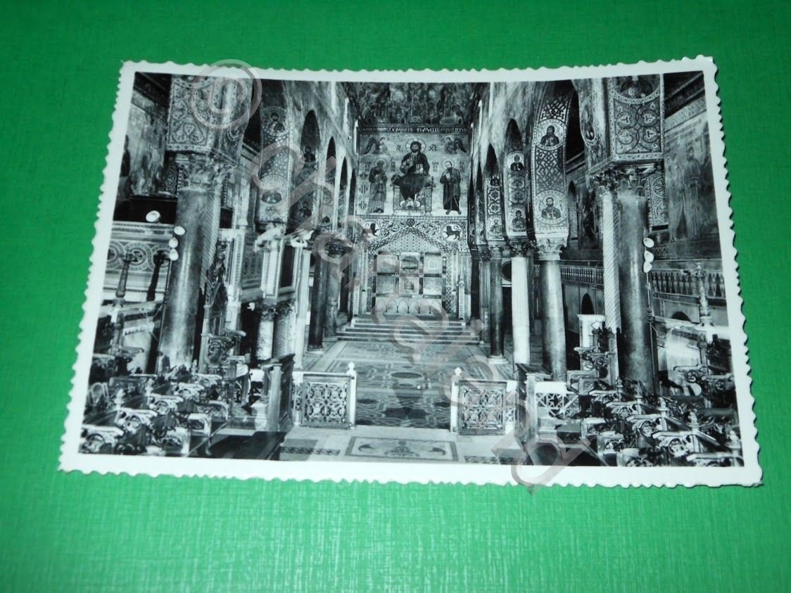 Cartolina Palermo - Cappella Palatina - Trono Reale 1958.