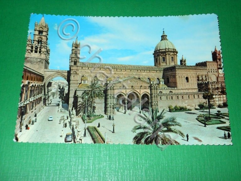 Cartolina Palermo - Cattedrale 1960.