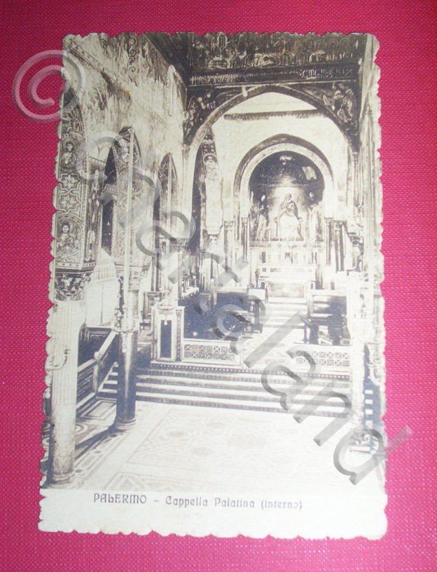 Cartolina Palermo - Interno Cappella Palatina 1910 ca | Immagine principale