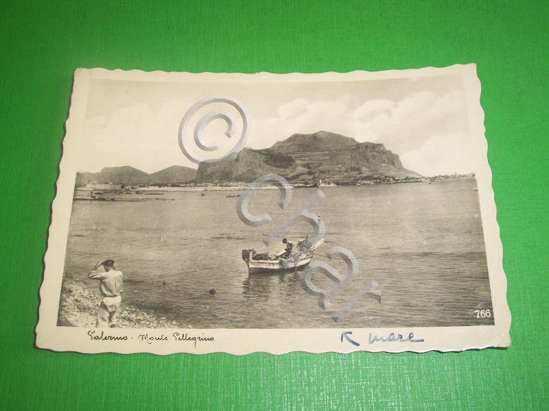 Cartolina Palermo - Monte Pellegrino 1939