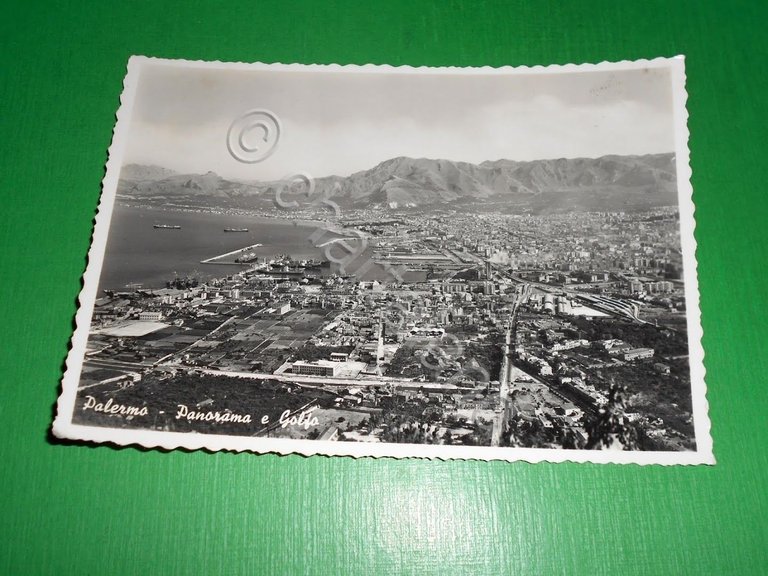 Cartolina Palermo - Panorama e Golfo 1950 ca.
