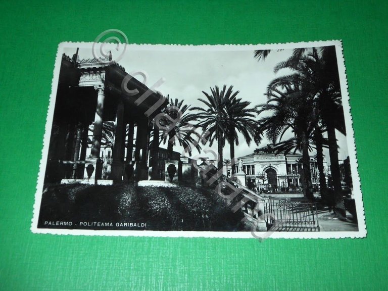 Cartolina Palermo - Politeama Garibaldi 1953.