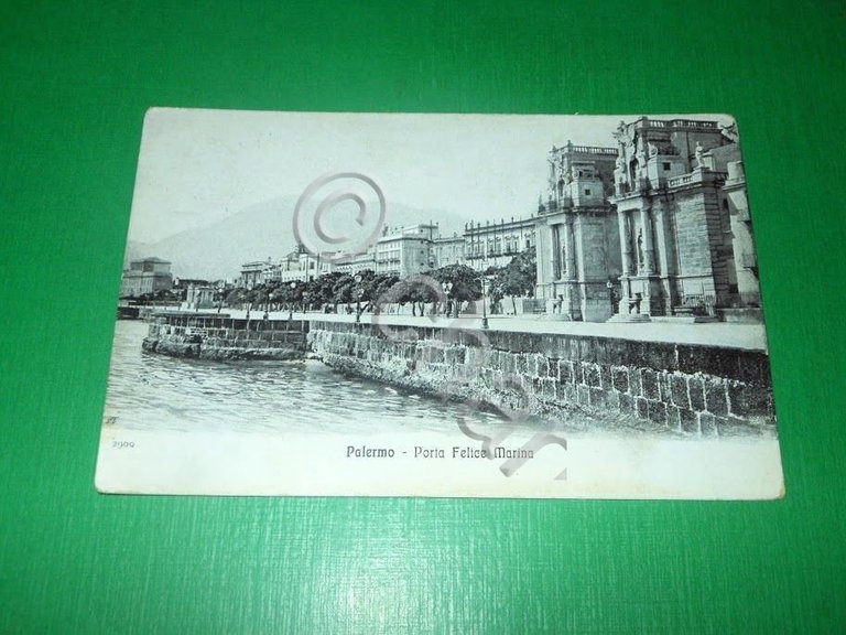 Cartolina Palermo - Porta Felice Marina 1913.
