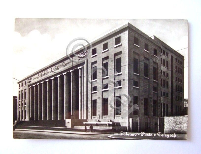Cartolina Palermo - Poste e Telegrafi 1955
